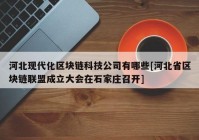 河北现代化区块链科技公司有哪些[河北省区块链联盟成立大会在石家庄召开]